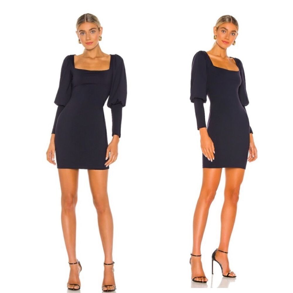 SUSANA monaco bodyCon puff sleeve mini dress BNWT